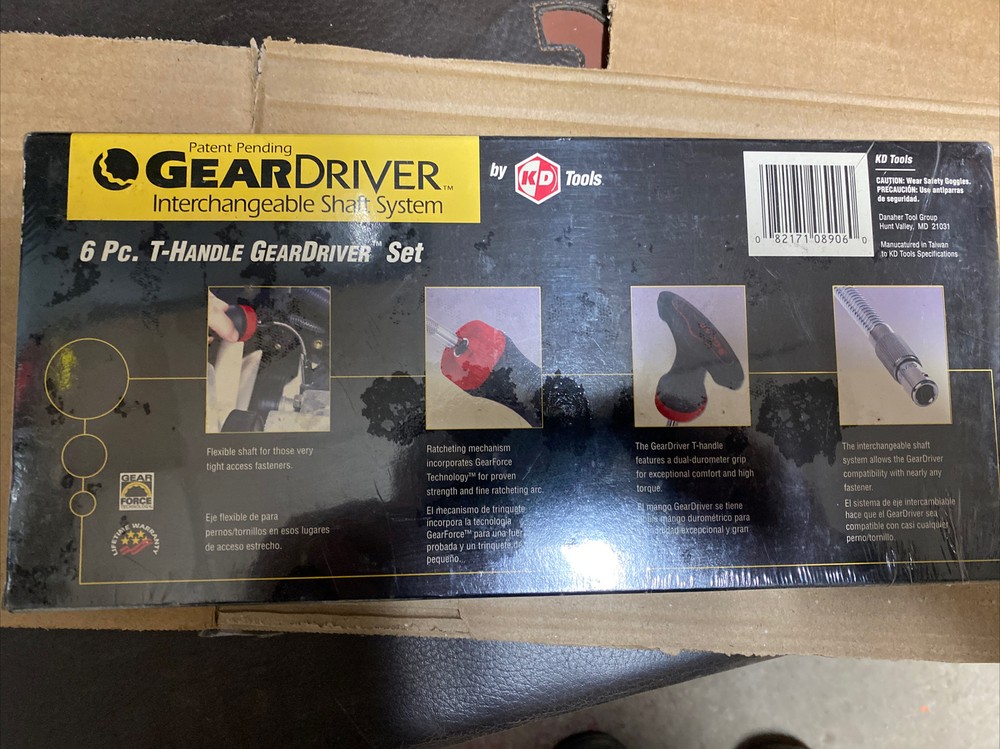 GearDriver, 6pc., T-Handle Set, Part #8906