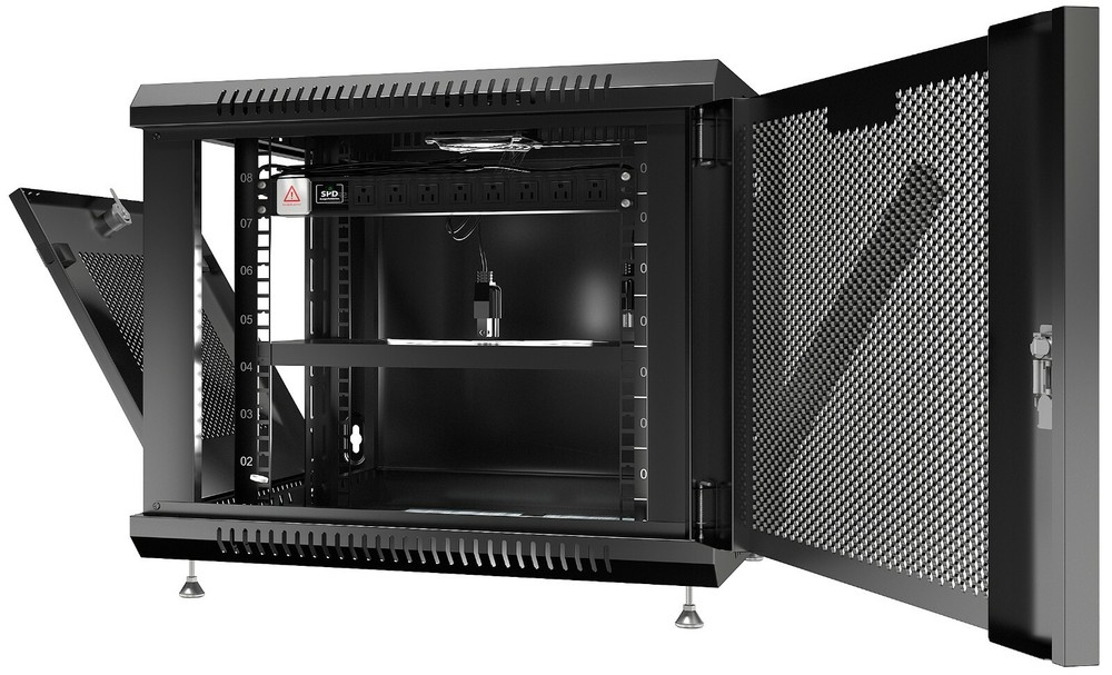 Server Rack 9U Wall Mount Cabinet Locking Networking Data Enclosure VENTED Door
