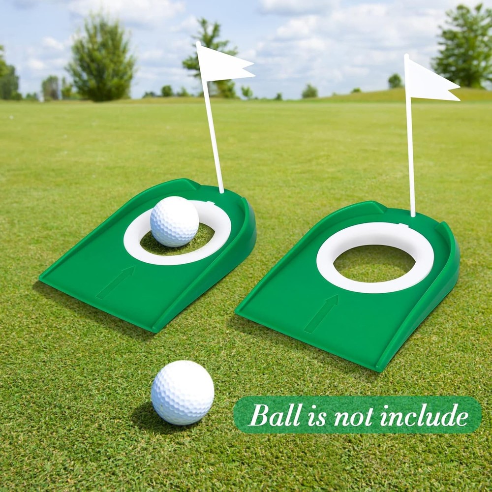 Golf Putting Cup with Flag - Plastic Training Aid for Indoor Practice Target