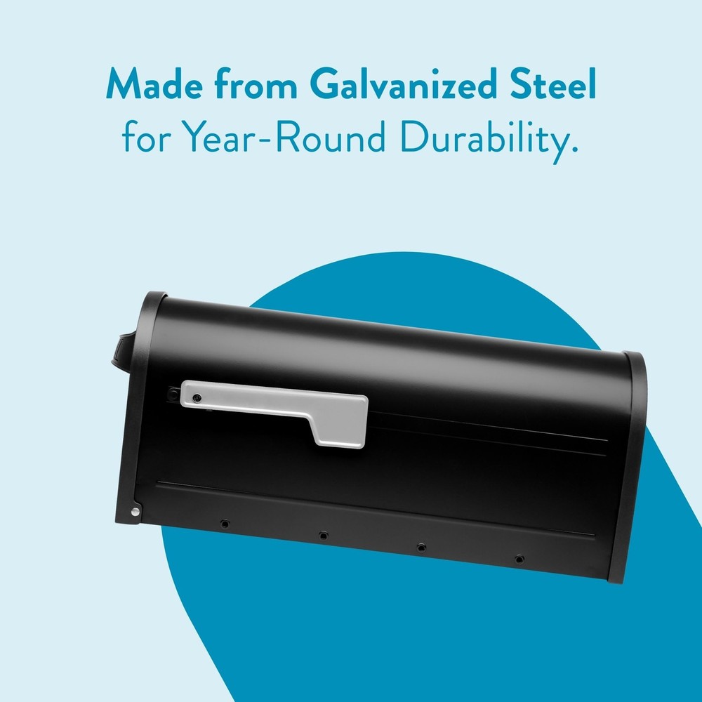 Architectural Mailboxes 8760B-10 Carlisle Postmount Mailbox, Medium, Black