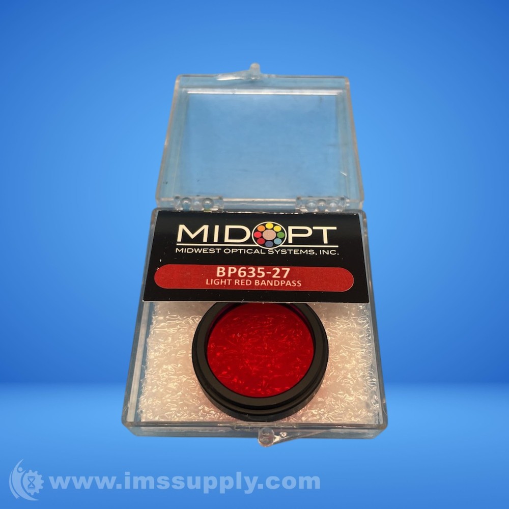 Midwest Optical Systems BP635-27 Light Red Bandpass Filter FNIP