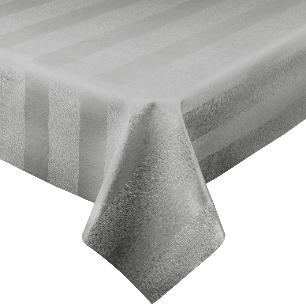 Silver Silk Stripe Table Protector Pad 54x72 Inch Heat Resistant Tablecloth