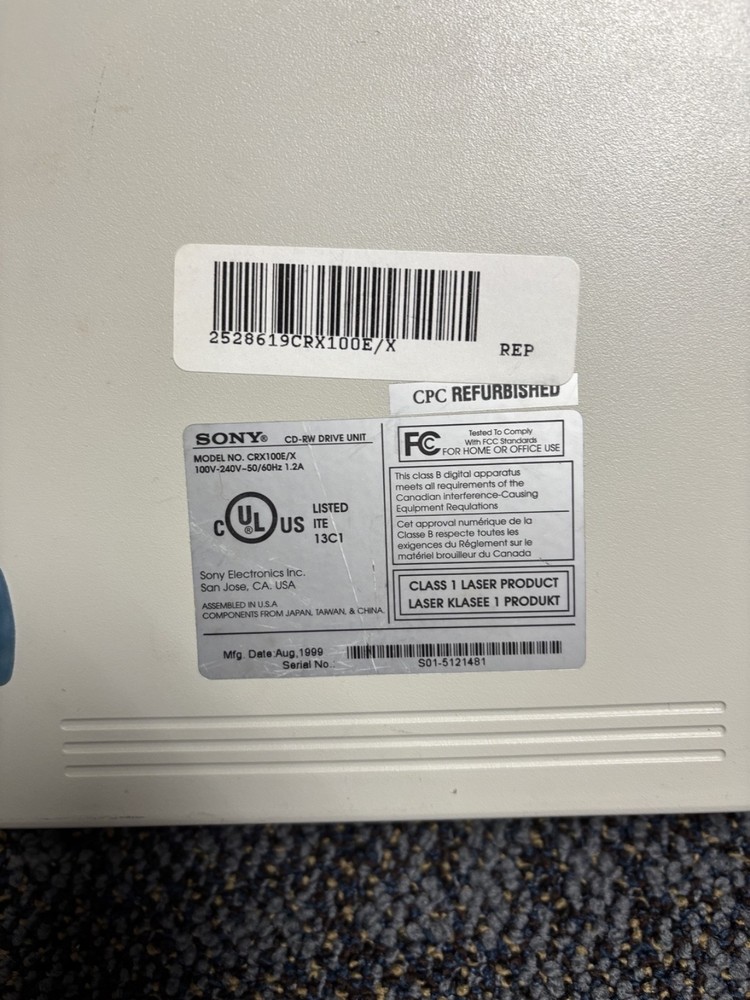 Sony CD-Rewritable Recorder with USB Interface