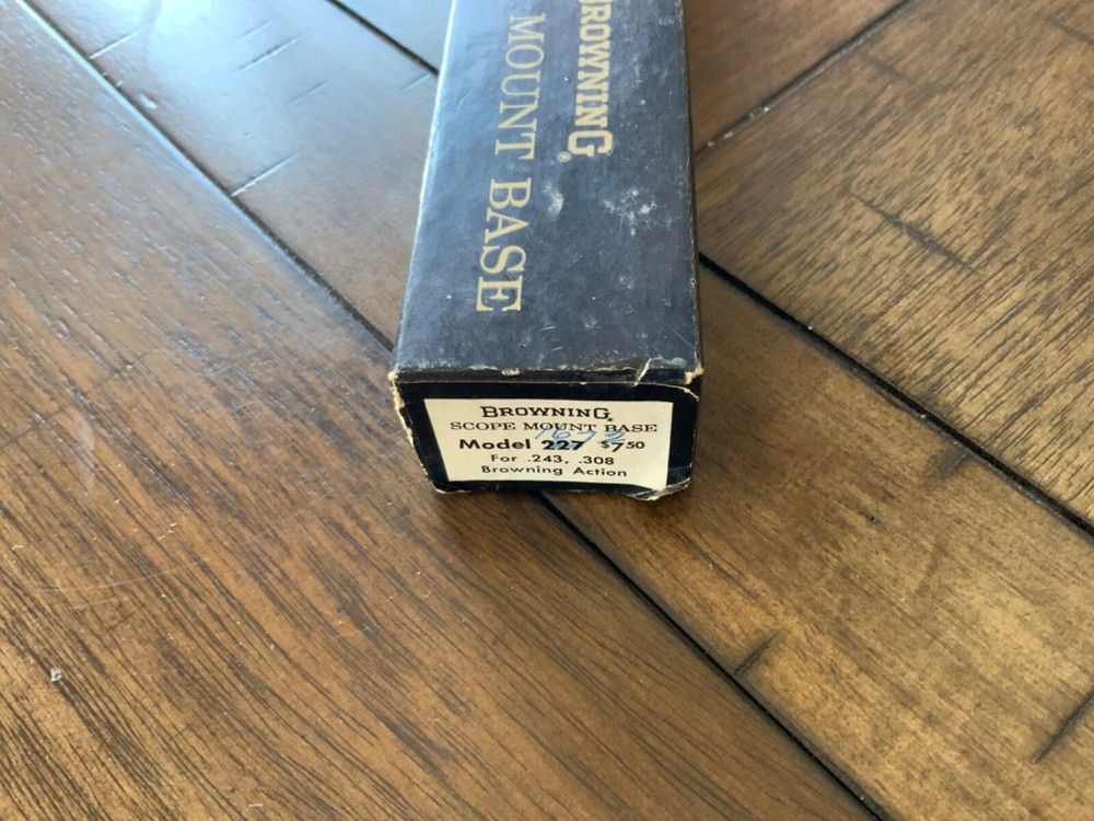BROWNING SCOPE MOUNT BASE MODEL #1672 NEW IN WRONG BOX