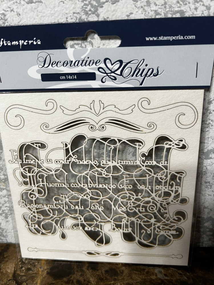 Stamperia Decorative chips light chipboard