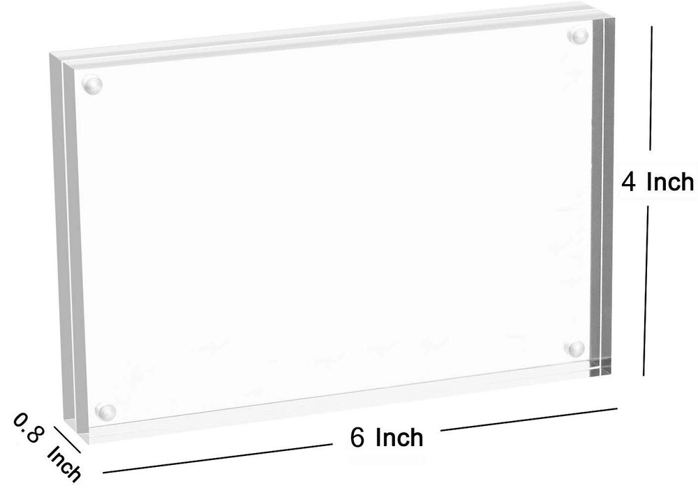 Magicool Premium Acrylic Photo Frame--- Magnet Frame 4x6 6 pack, Clear