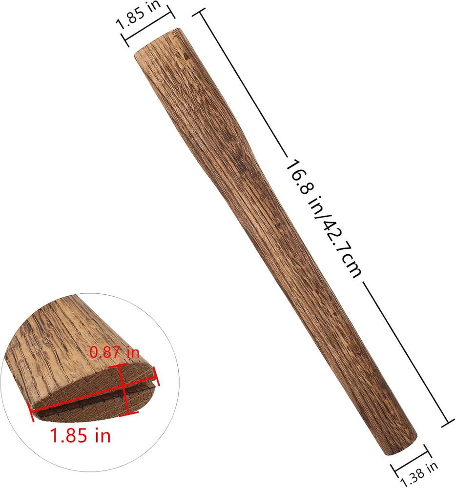 2-Pack 16.8" Beech Wood Axe Handles for Competition Throwing Axe, Replacement K