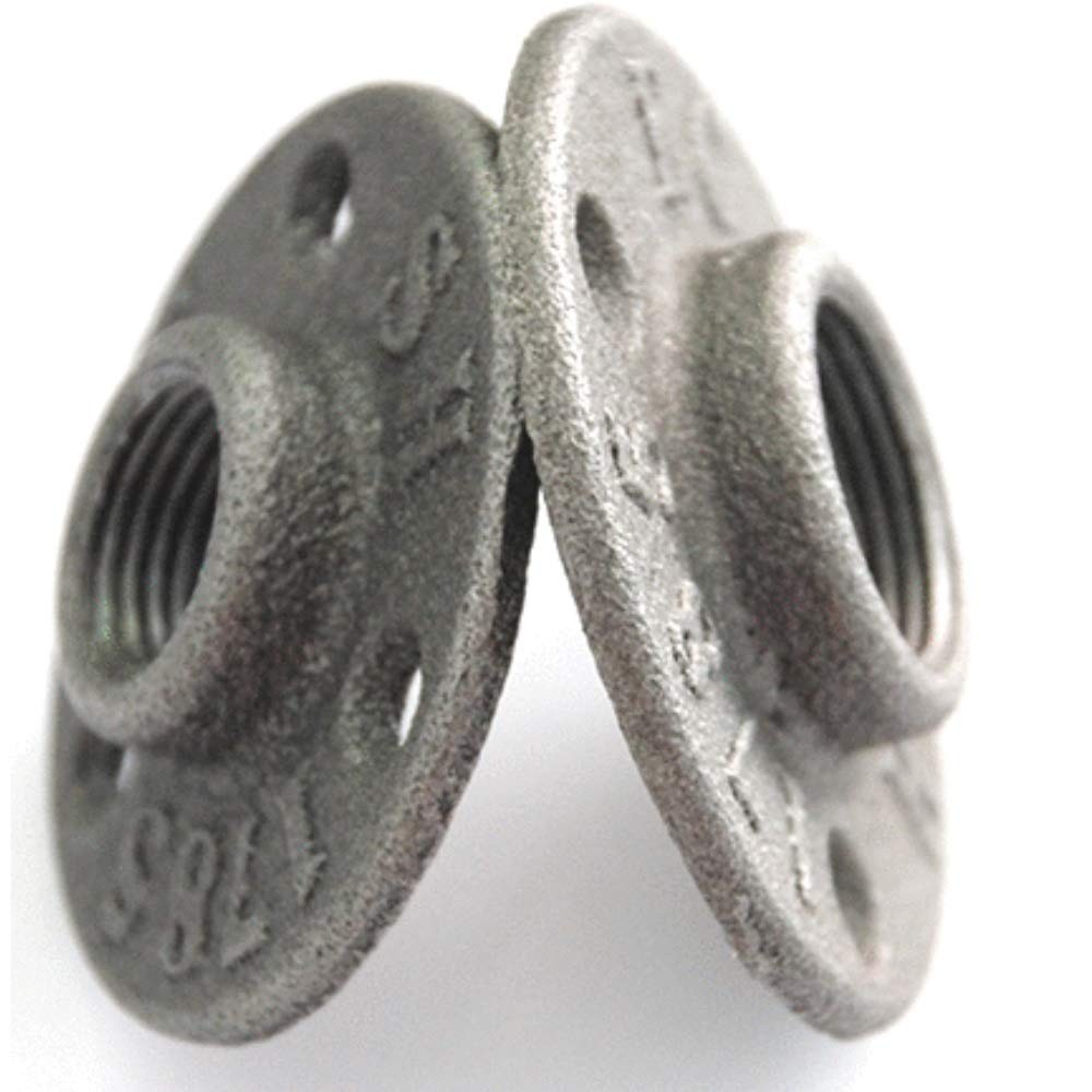 2Pack Inch Floor Flange Cast Iron Pipe Threaded Fitting 3/4 inch