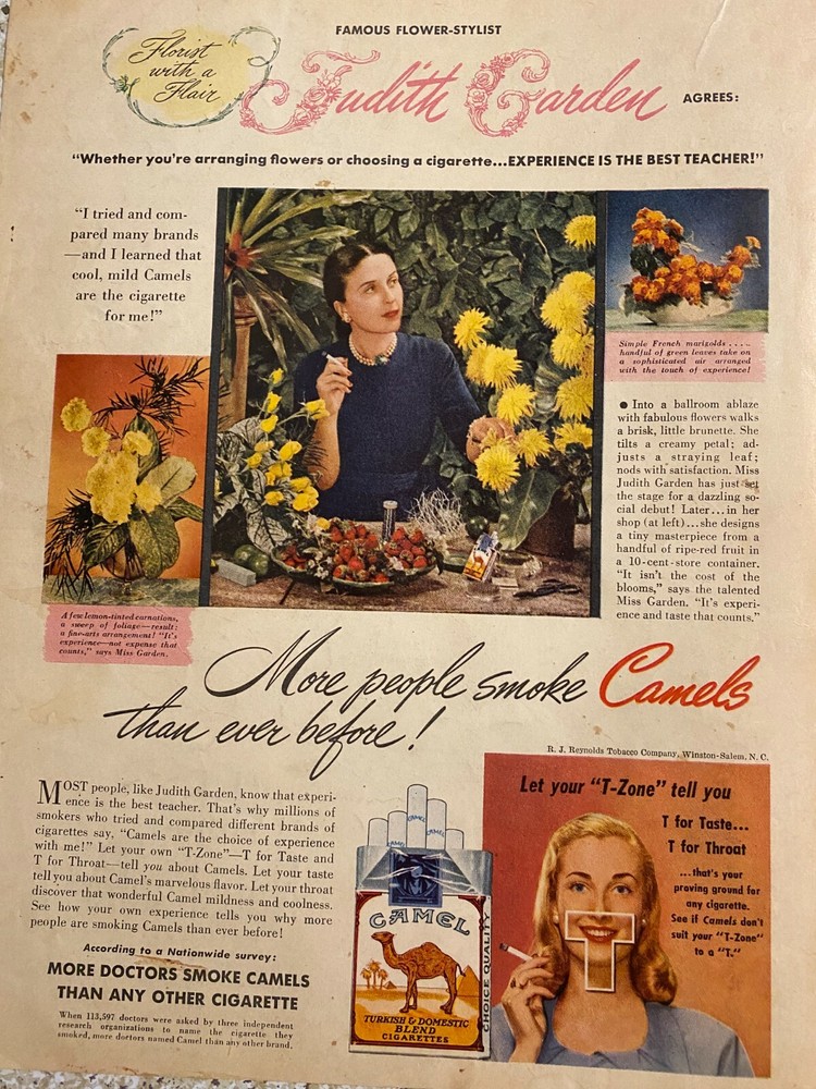 Camel Cigarettes, Full Page Vintage Print Ad