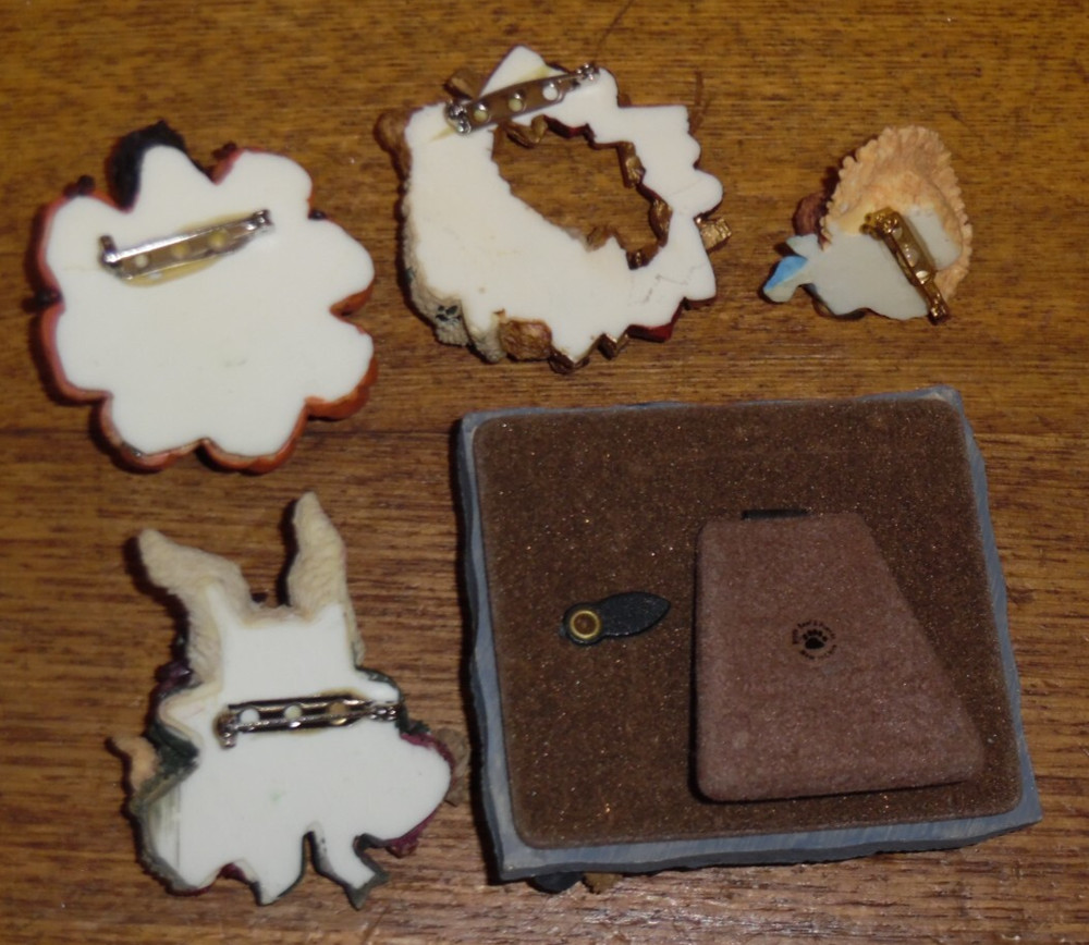 Assorted Boyds Bears Pins / Brooches & Memories Mini Frame