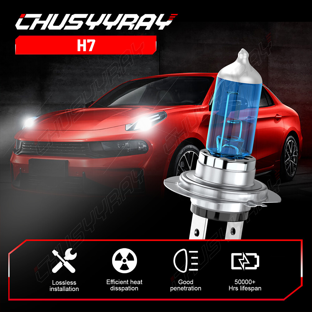 2X Super Bright H7 Halogen Headlight Bulbs Conversion Kit High Low Beam White