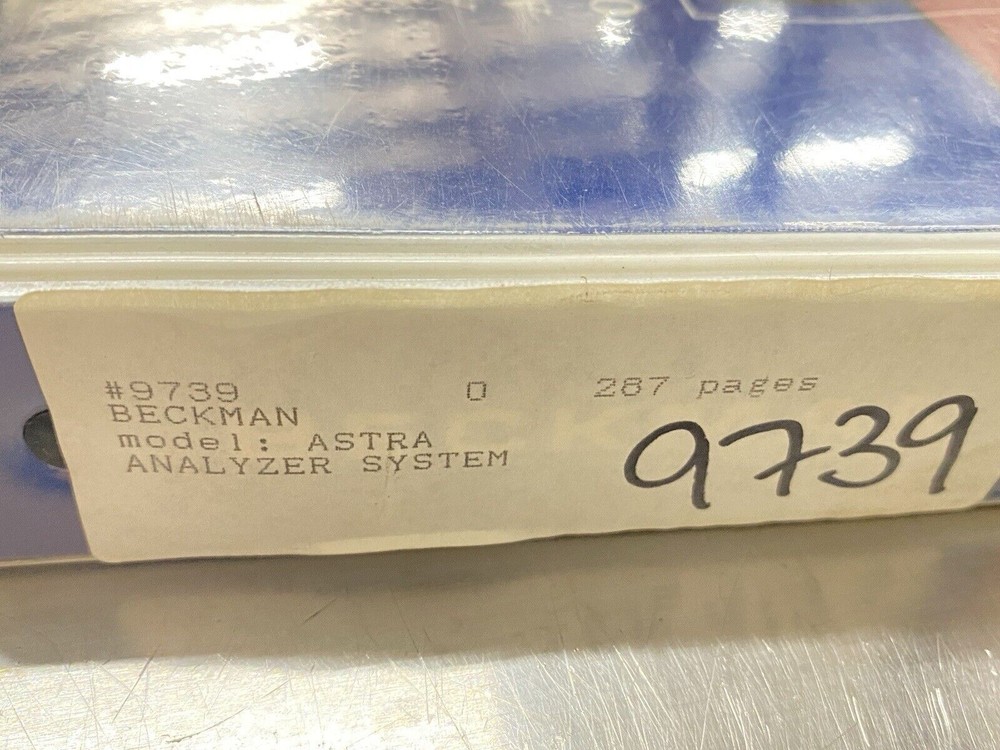 Beckman Astra Automated Stat/routine Analyzer System - Users Guide / Manual
