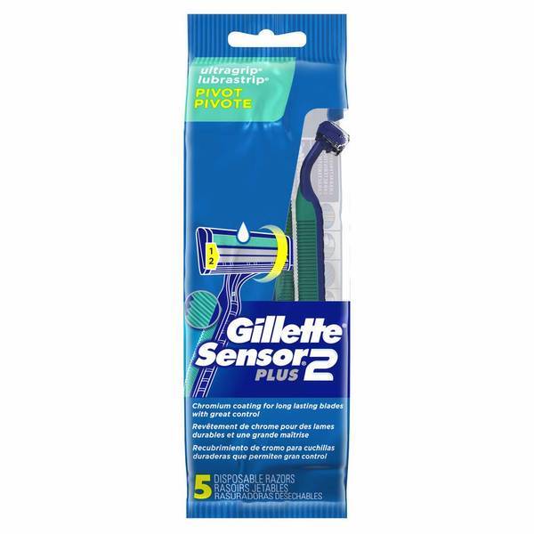 Gillette Sensor2 Plus Disposable Razors 5 ct Pack