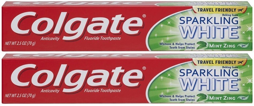 2 Packs Colgate Sparkling White Toothpaste 2.5 oz