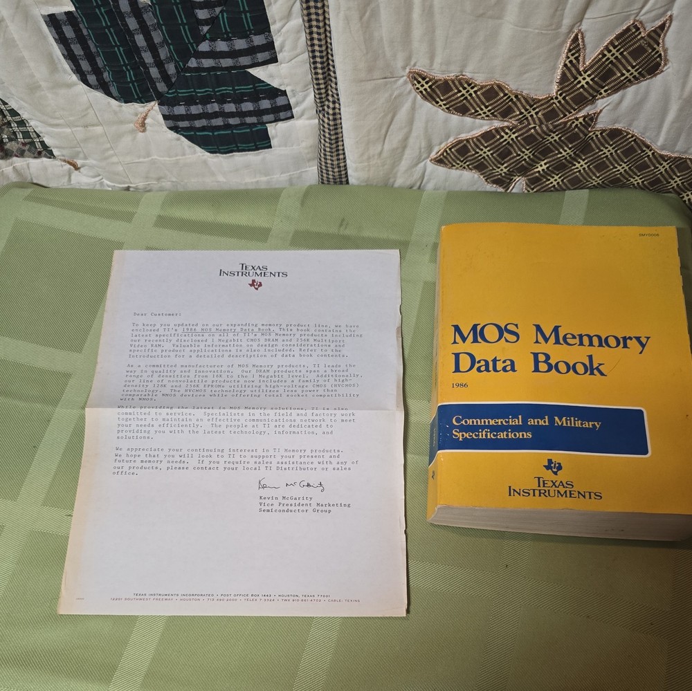 Electronics Manual Texas Instruments MOS Memory Data Book 1984