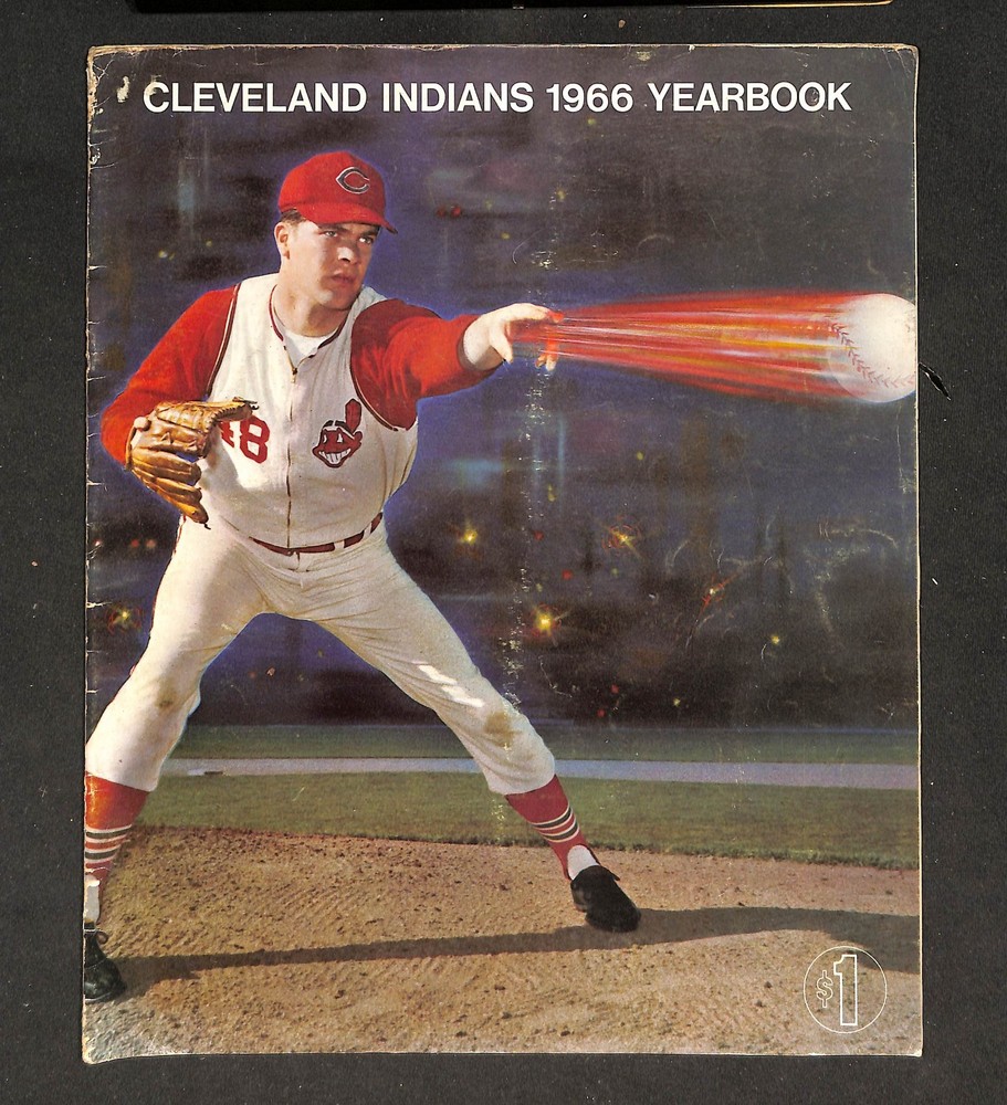 1966 CLEVELAND INDIANS YEARBOOK SAM MCDOWELL PICTURED