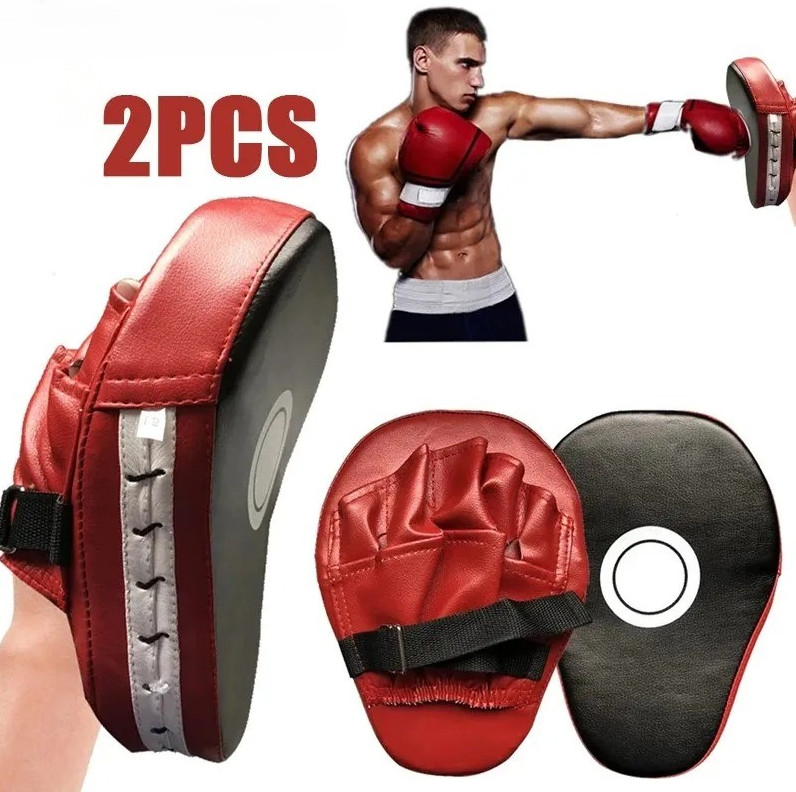 Curved Punching Mitts Boxing Focus Pads Training Gloves with Adjustable Strap