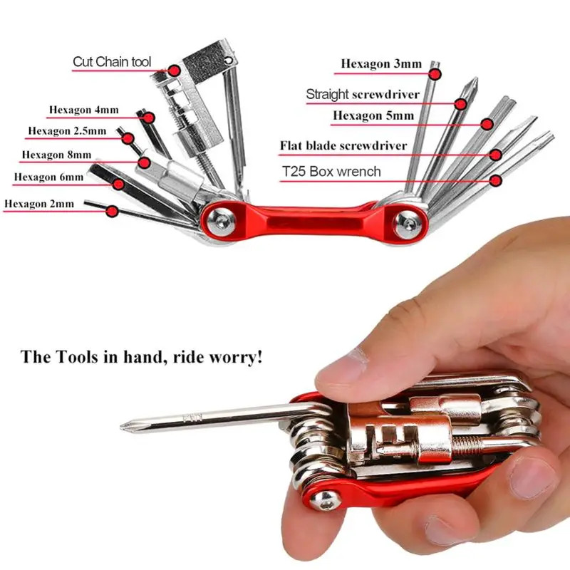 1PCS 6 - in - 1 Hex Nut Driver Folding Socket Wrench Multi - tool Set