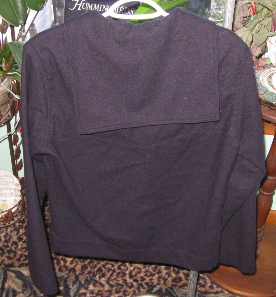 vintage Man's US Navy wool work Top Aviation Support Equip Tech 3rd Class PO