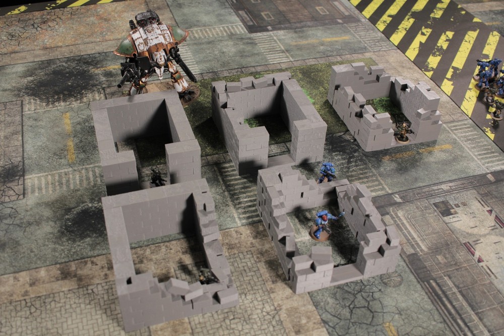 Modular Corner Walls, 40k, D&D, wargaming terrain
