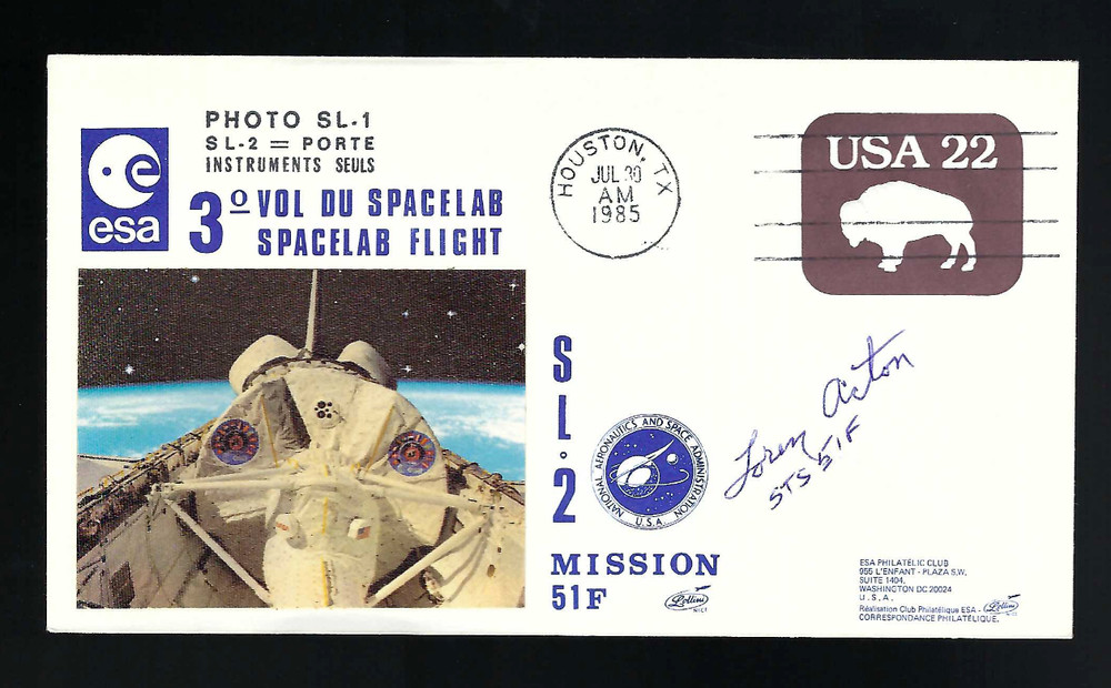 Loren Acton Signed cover NASA Space Shuttle Astronaut