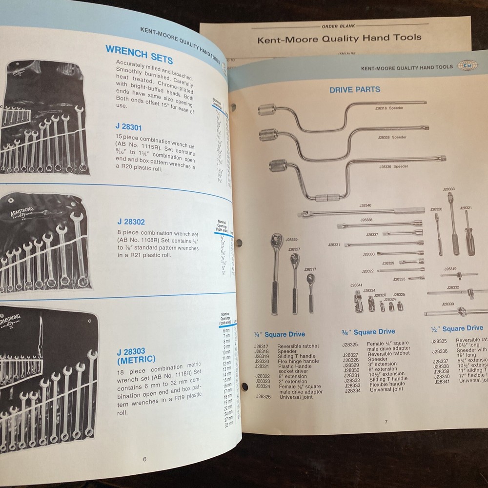1982 Kent-Moore Hand Tools Catalog & Price Sheet