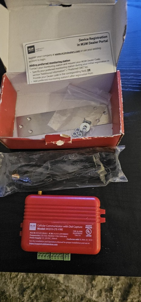 M2M Cellular Communicator Fire ALARM DIAL CAPTURE MQO3-LTE-FIRE