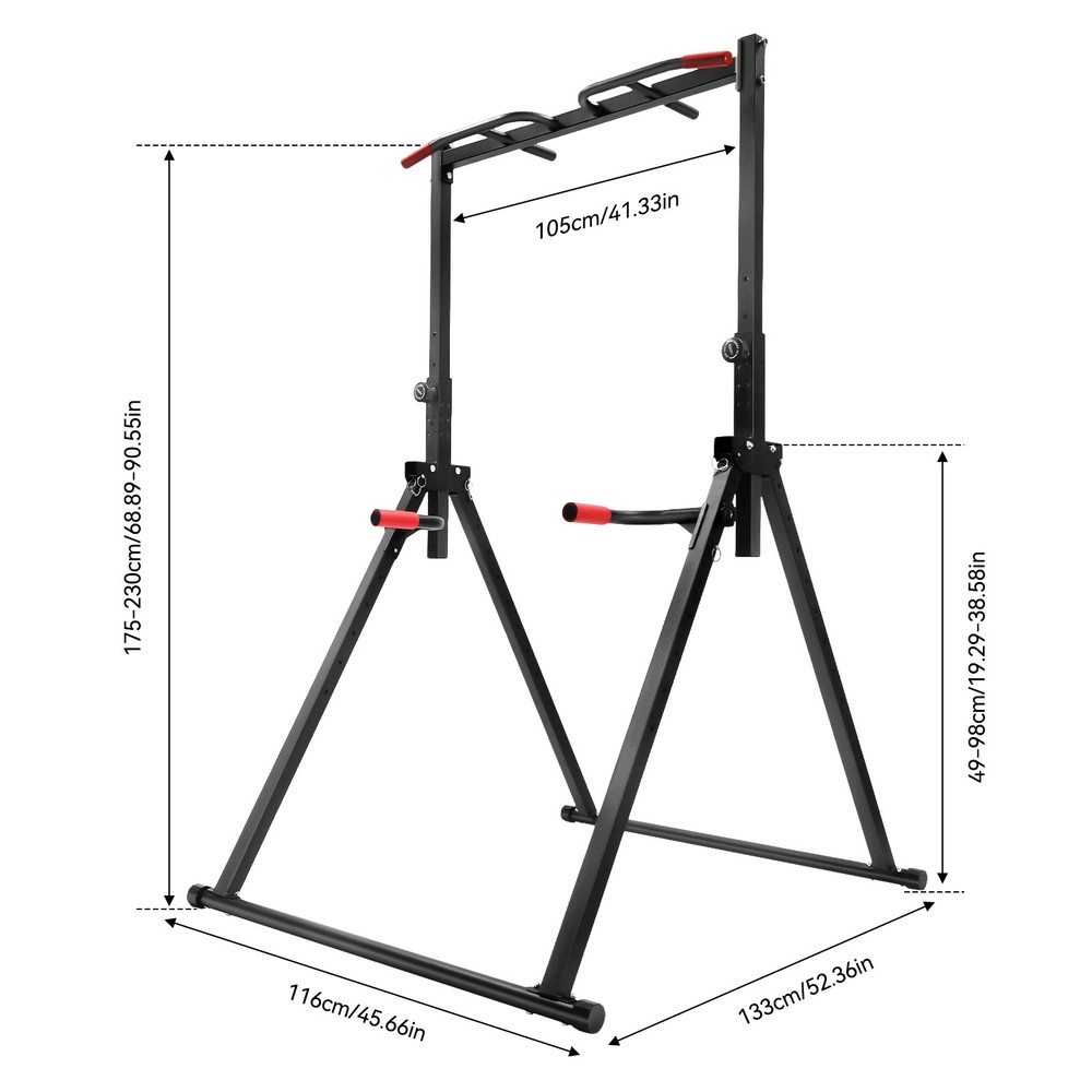 200kg Load Home Pull Up Bar Arm Extension Tool Height Adjustable Horizontal Bar