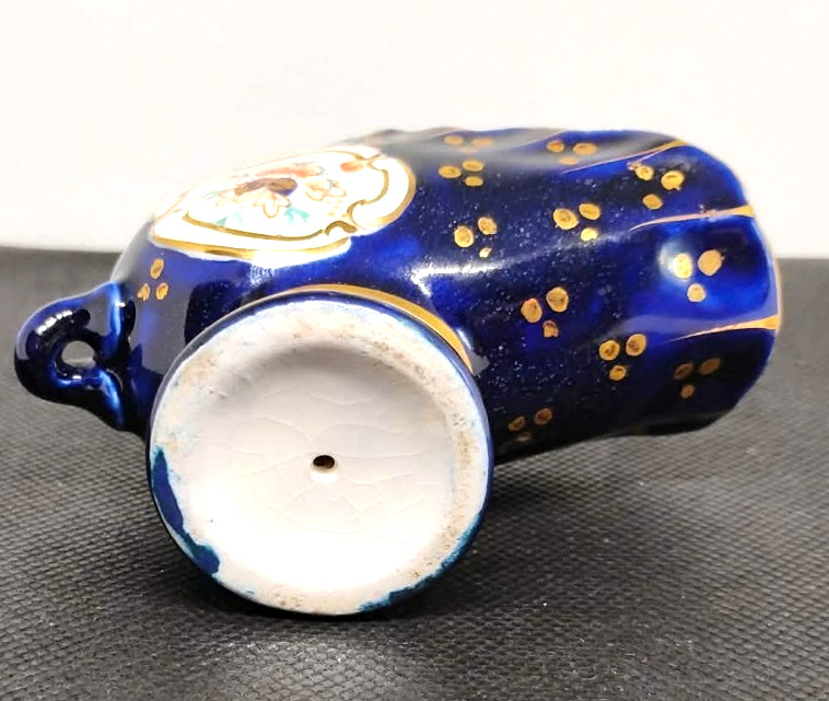 Japan Coal Sugar Scuttle Handpainted Miniature