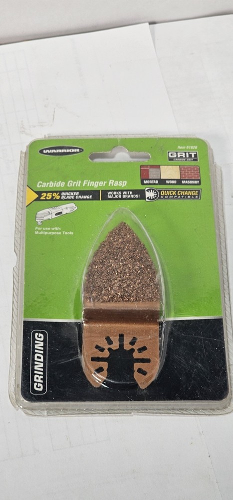 Warrior Carbide Grit Finger Rasp Multipurpose Tool Coarse Sanding Quick Change