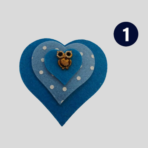Blue Heart Felt Car Air Freshener, Reusable Aromatherapy Diffuser