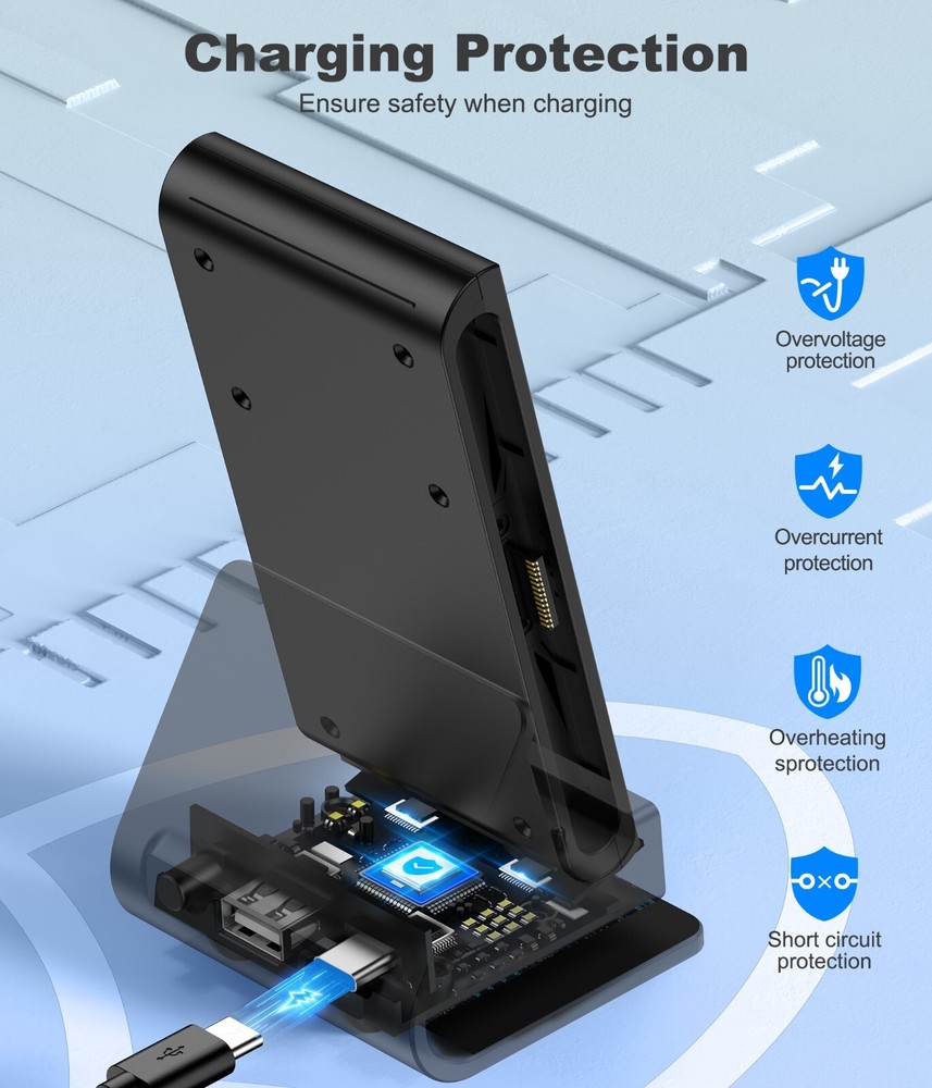 Switch 2 Charging Grip Stand Compatible with Joycon 2 Controller Charger LED