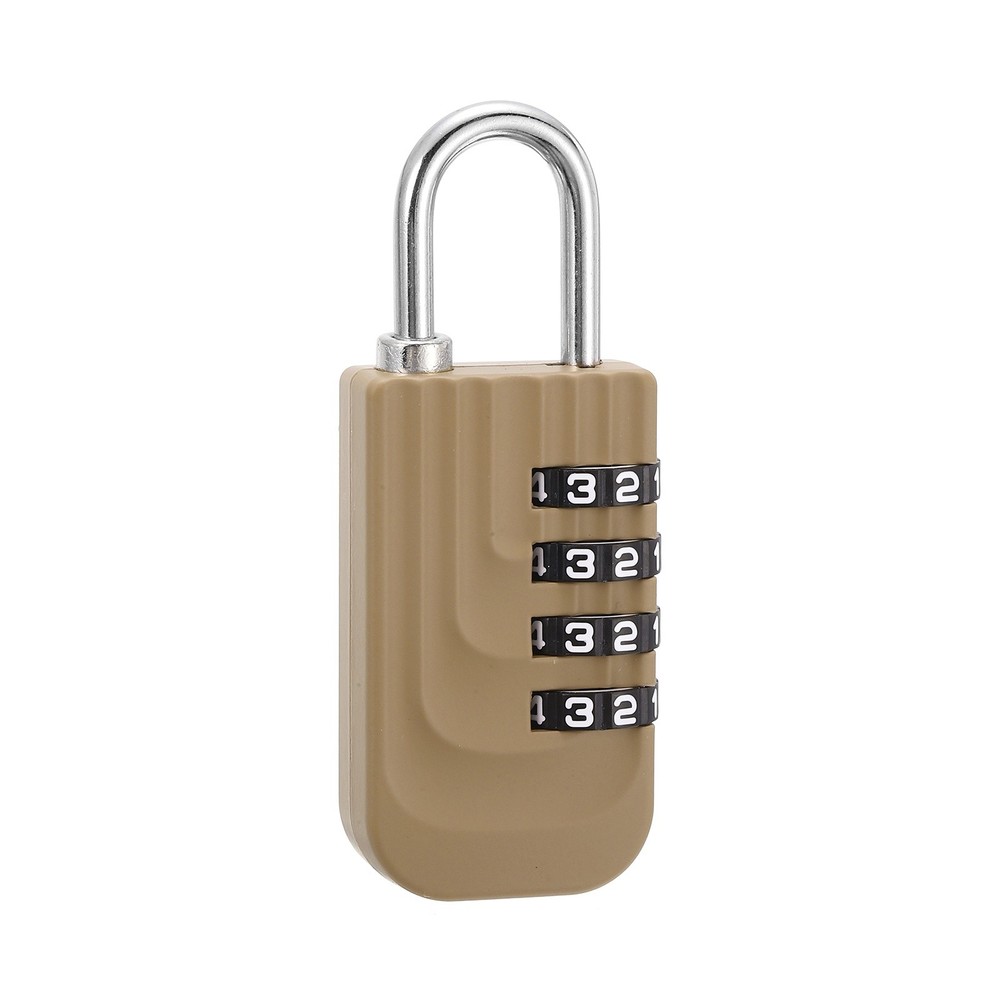 Resettable 4 Digit Combination Lock Code Padlock, Brown (73 x 28mm)