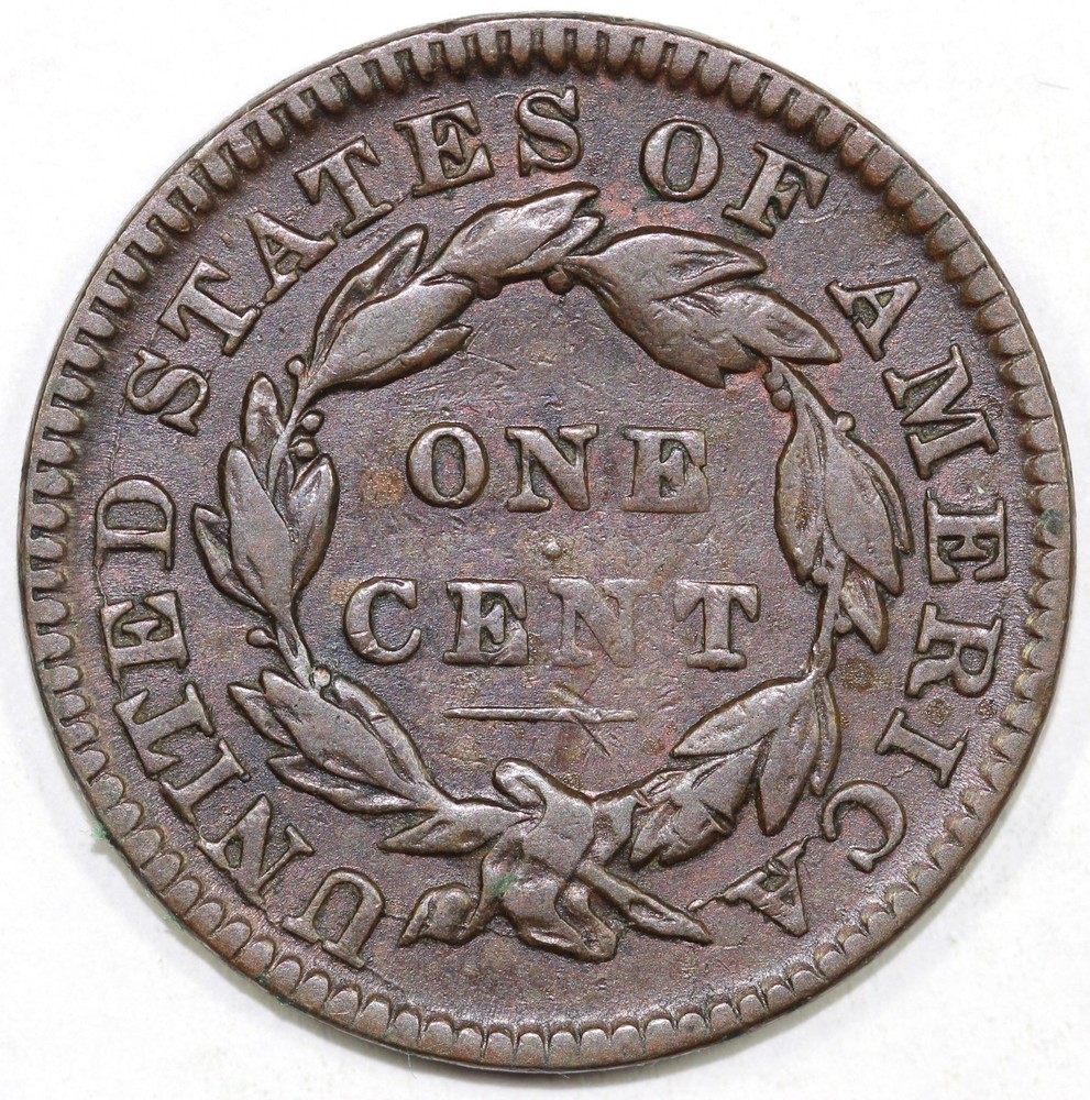 1831 1c N-4 Coronet or Matron Head Large Cent