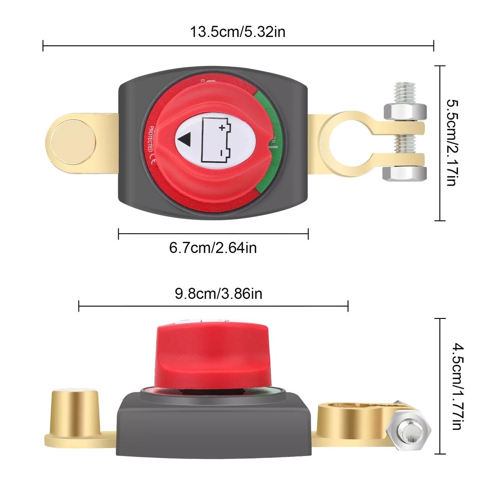 DC 12-48V 275A Car/Boat/RV Use Battery Switch Replacement Wide Compatibility