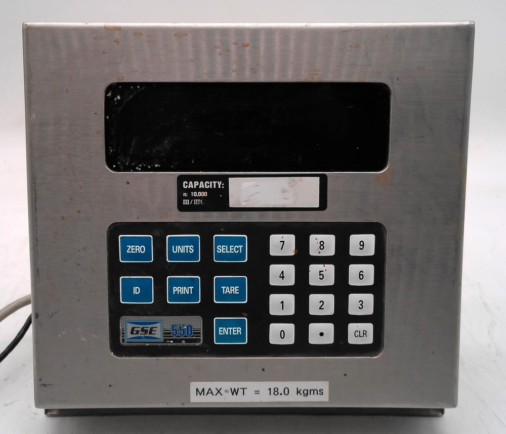 GSE SCALE SYSTEMS 4430 SCALE BASE & 550 WEIGHT INDICATOR