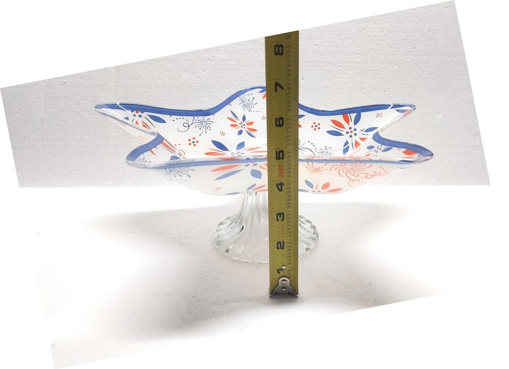 Temp-tations Cake Stand,Pedestal Plate, T49358 Firework Star dish