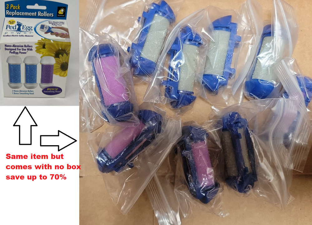 Ped Egg Power Genuine Refill Replacement Rollers  3 Pack FREE SHIPPING (NEW)