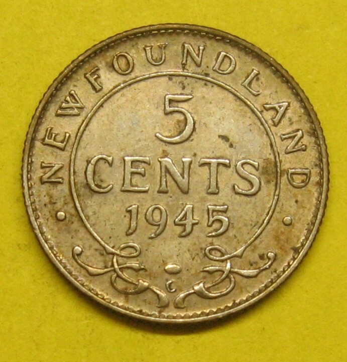 1945-C Newfoundland 5 Cent Silver Take a Look