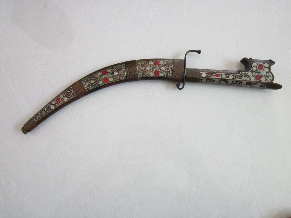 20TH CENTURY INDO PERSIAN CURVED DAGGER-KHANJAR-