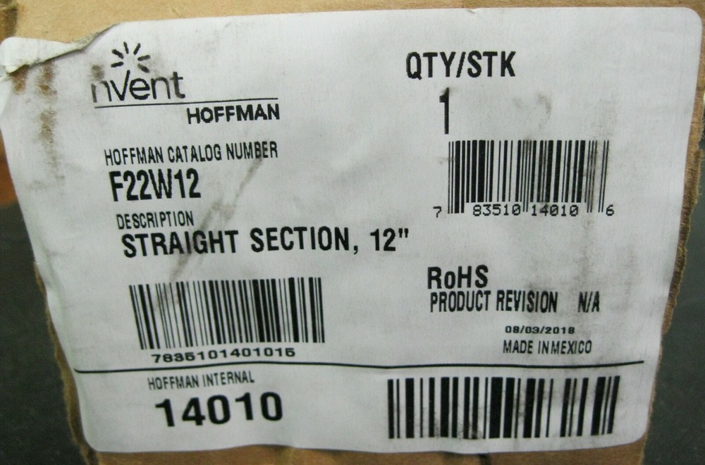 Hoffman 14010 Straight Section 12"