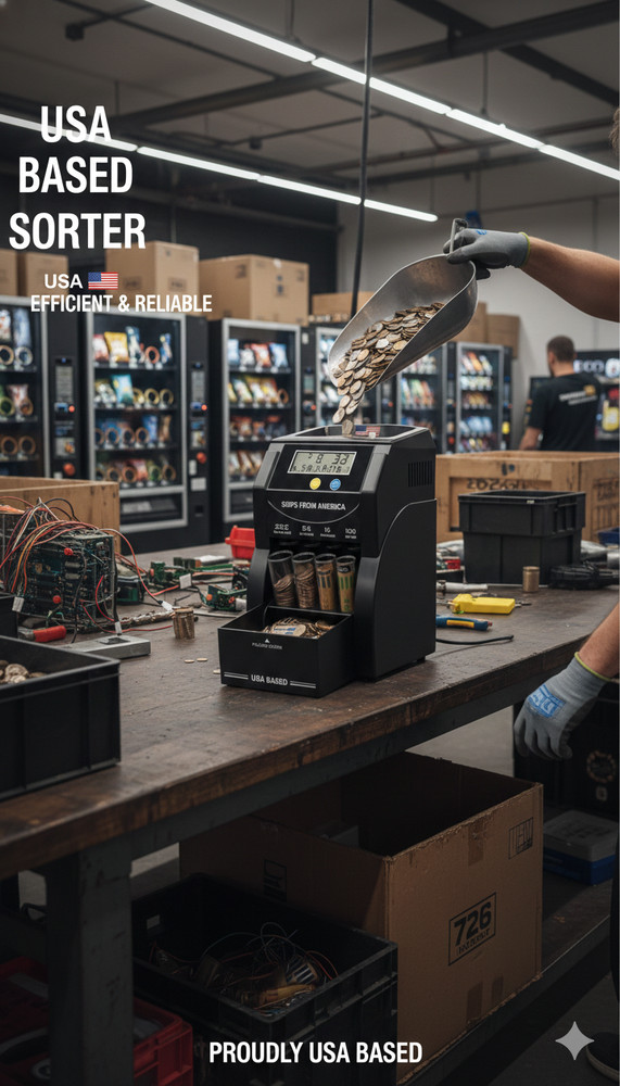 DCS-180X Digital Coin Counter, Sorter, and Wrapper