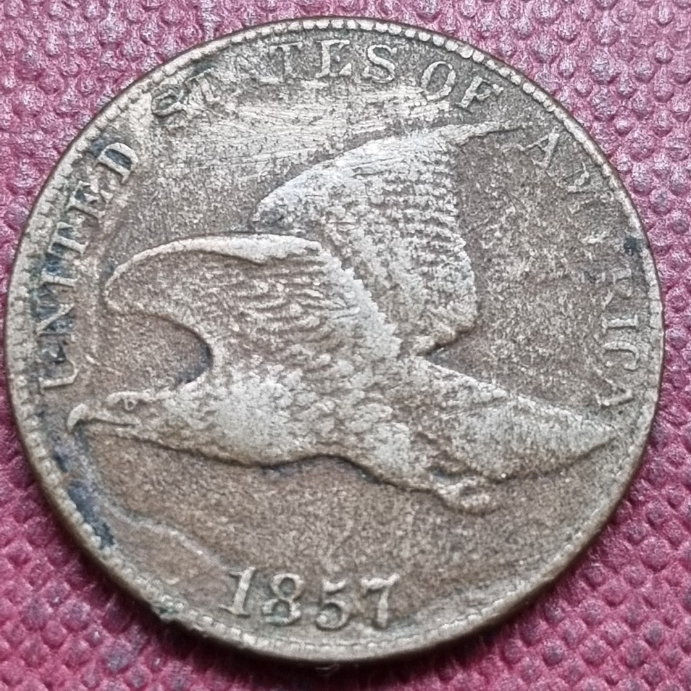 1857 Flying Eagle Cent 1c Better Grade Details #93414