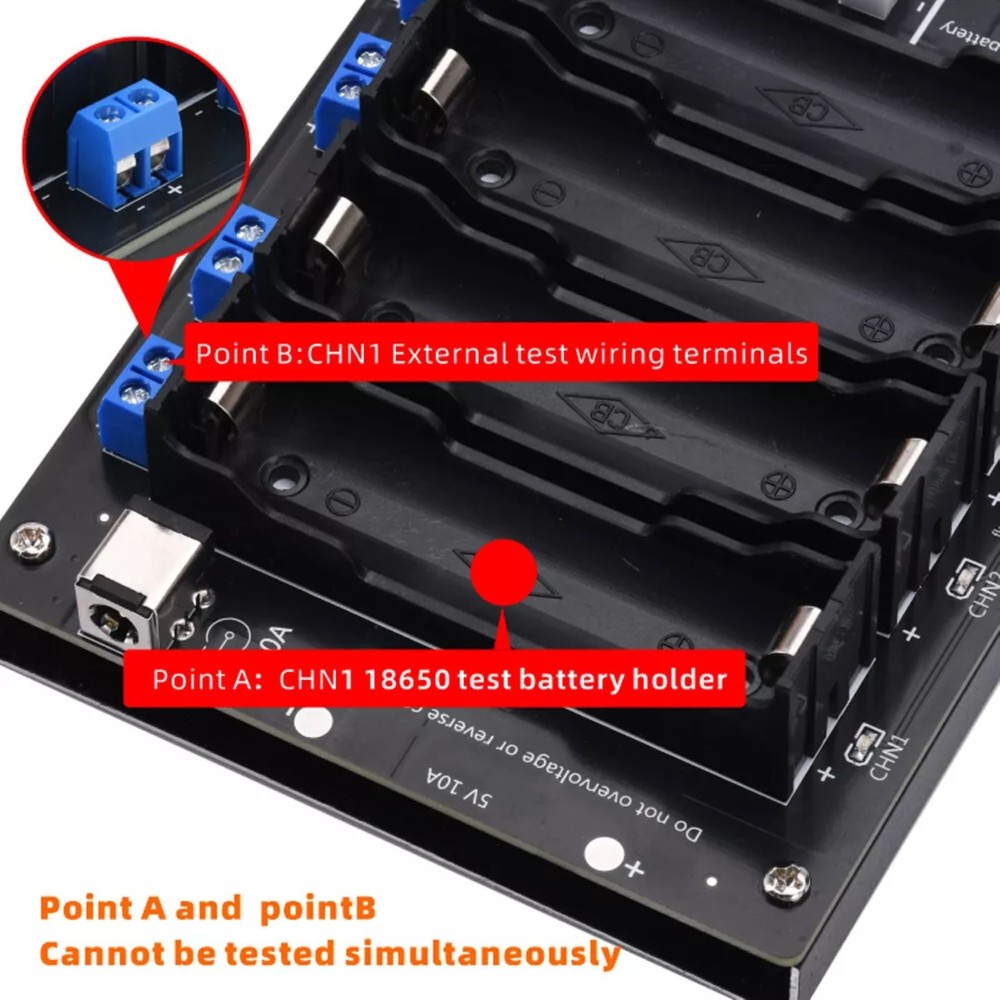2.4in LCD Screen Internal Resistance Tester With DC5.5 high-current interface