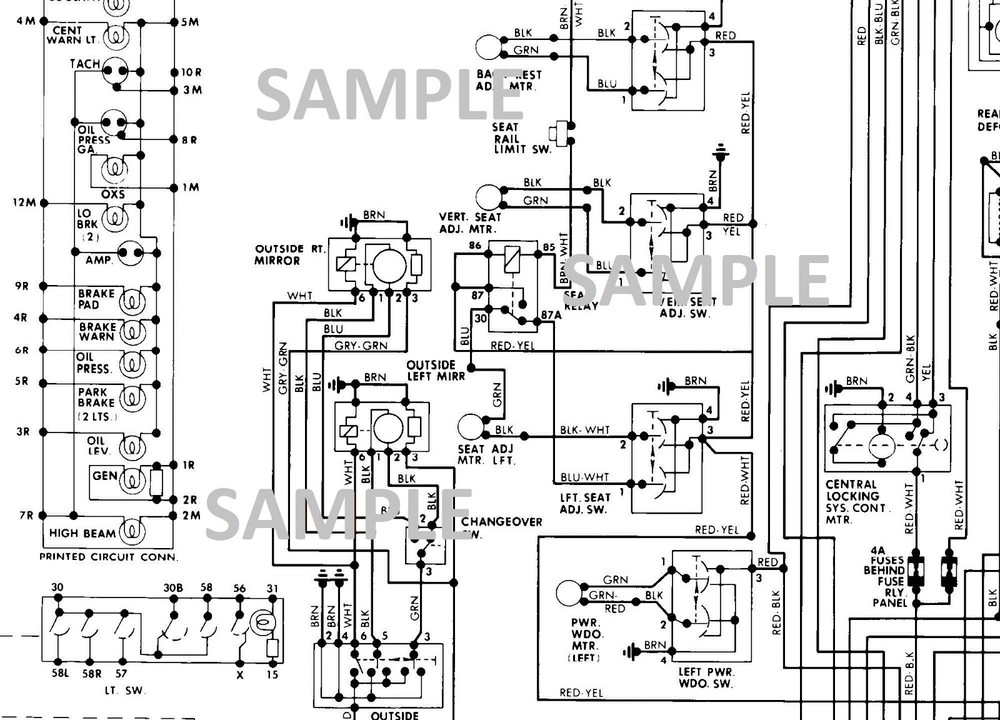1982 PORSCHE 928 Wiring Diagram b/w pdf