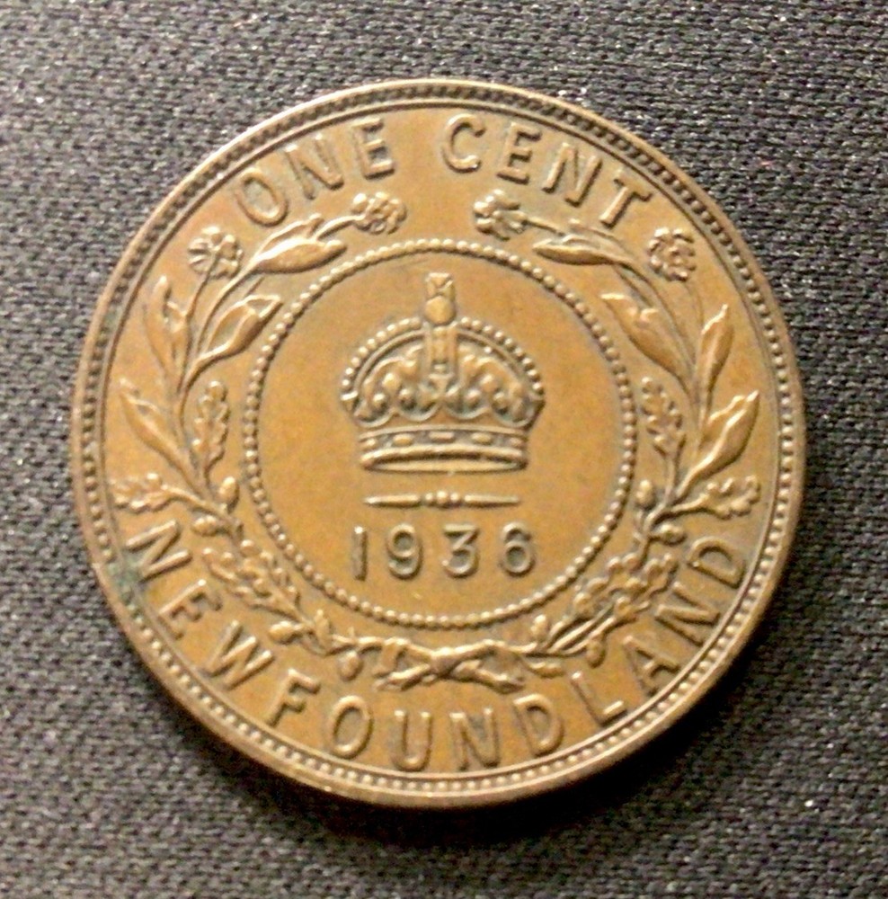 1936 Newfoundland One Cent! ENN Coins