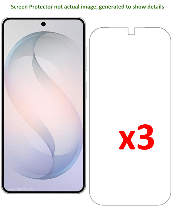 3x Samsung Galaxy S26 Screen Protector w/ cloth