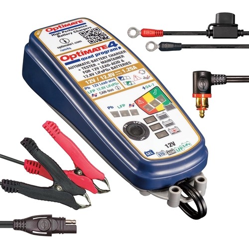 TecMate TM631 OptiMate 4 Quad Program PREMIUM Battery Charger Maintainer