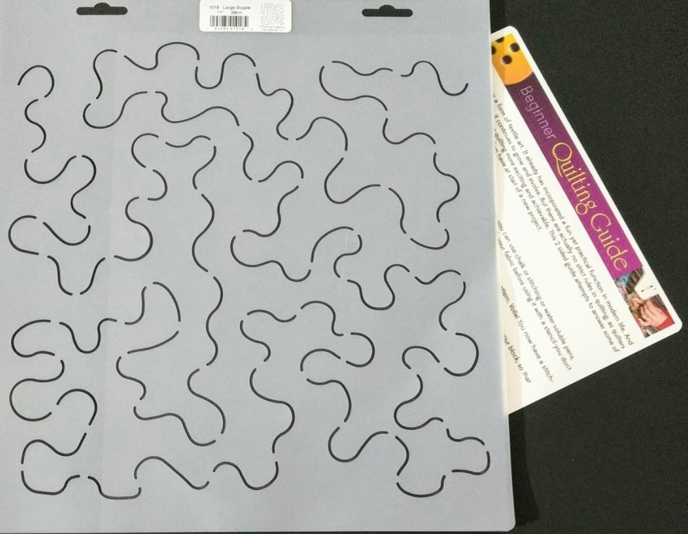 Quilting Stencil 11" Large Stipple Quilt Patterns Template With Beginner Guide