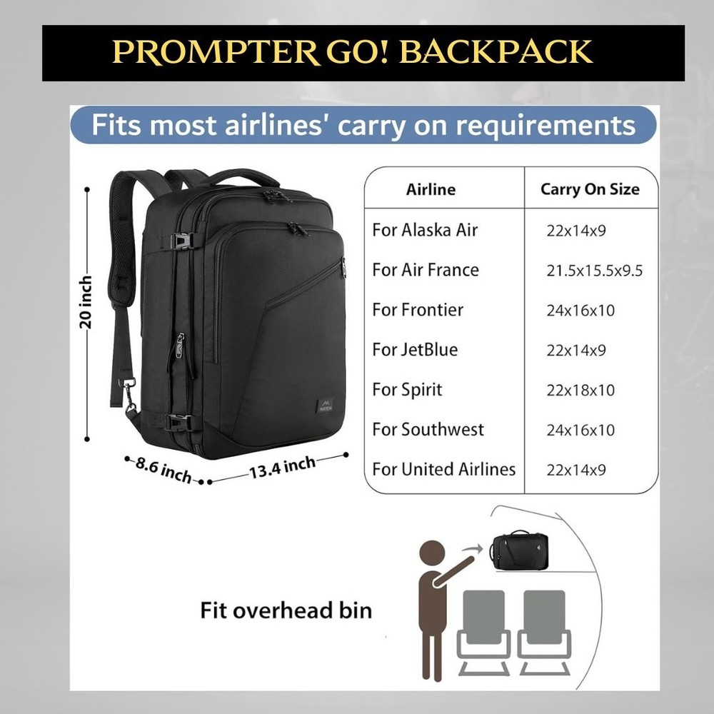 BLACK BOX Prompter Echo GO! Bundle w/Facade & Backpack